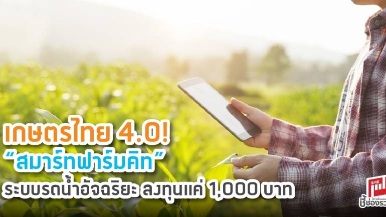เกษตรไทย 4.0!  “สมาร์ทฟาร์มคิท” ระบบรดน้ำอัจฉริยะ ลงทุนแค่ 1,000 บาท