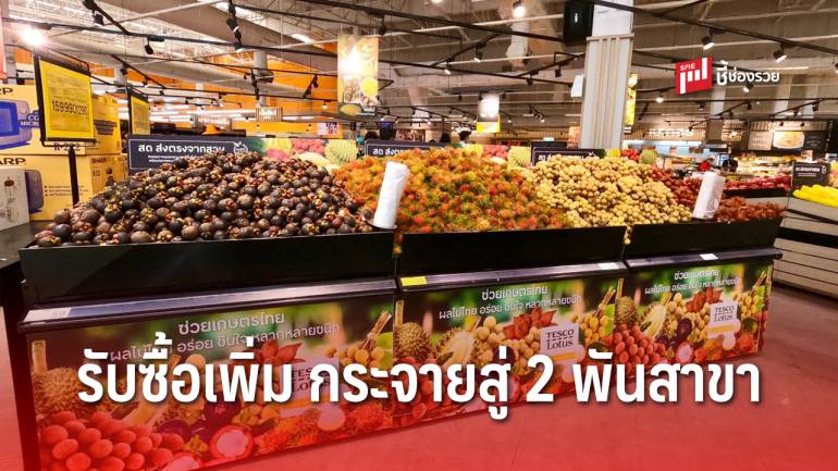 เทสโก้ โลตัส รับซื้อผลไม้ไทยเพิ่มกว่า 50%  สู่ร้านเอ็กซ์เพรส รวม 2,000 สาขาทั่วประเทศ
