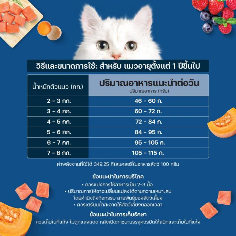 Lifemate Care+ Pawfect Cat Skin & Coat อาหารแมวโตสูตรดูแลผิวหนังและขน